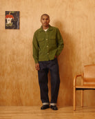 Knickerbocker Penny Corduroy Cotton Shirt - Green Men's Tops - Sloane Boutique