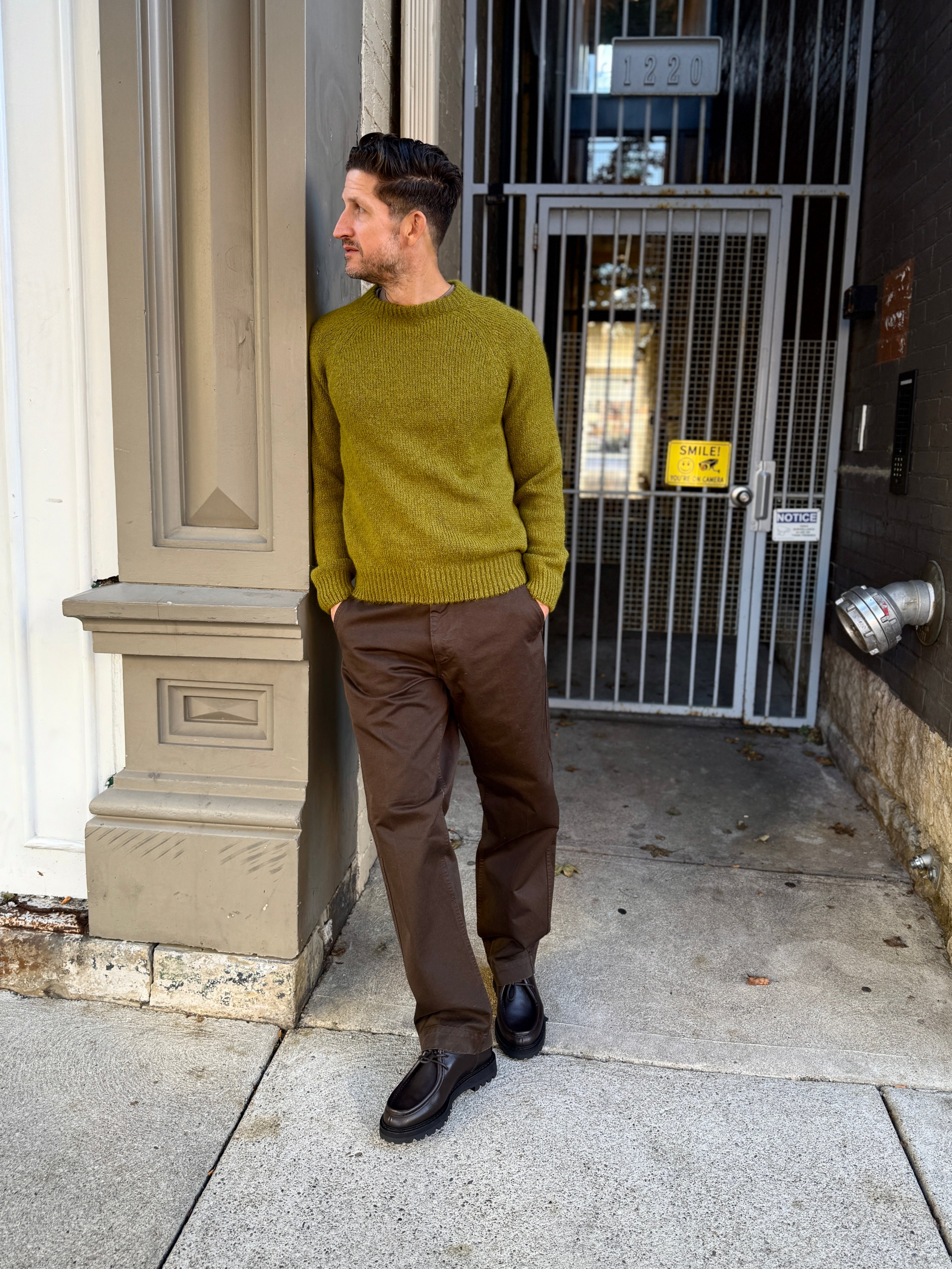 Knickerbocker Tapered Twillform Pant - Black Olive Men's Bottoms - Sloane Boutique