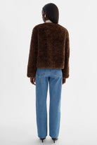 Lamarque Emilia Faux Fur Sherpa Jacket - Brown Outerwear - Sloane Boutique
