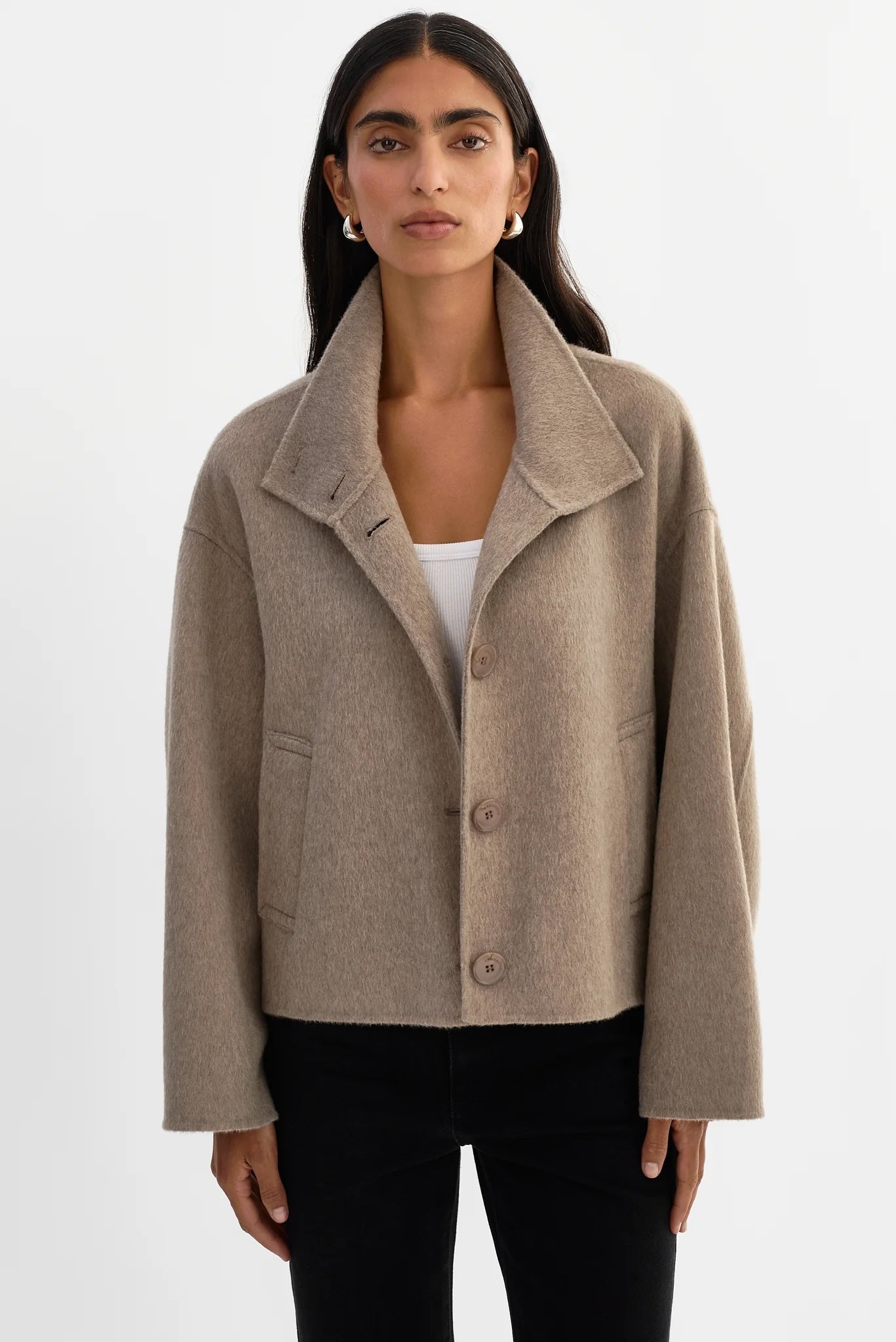 Lamarque McKenna Jacket - Heather Taupe Outerwear - Sloane Boutique