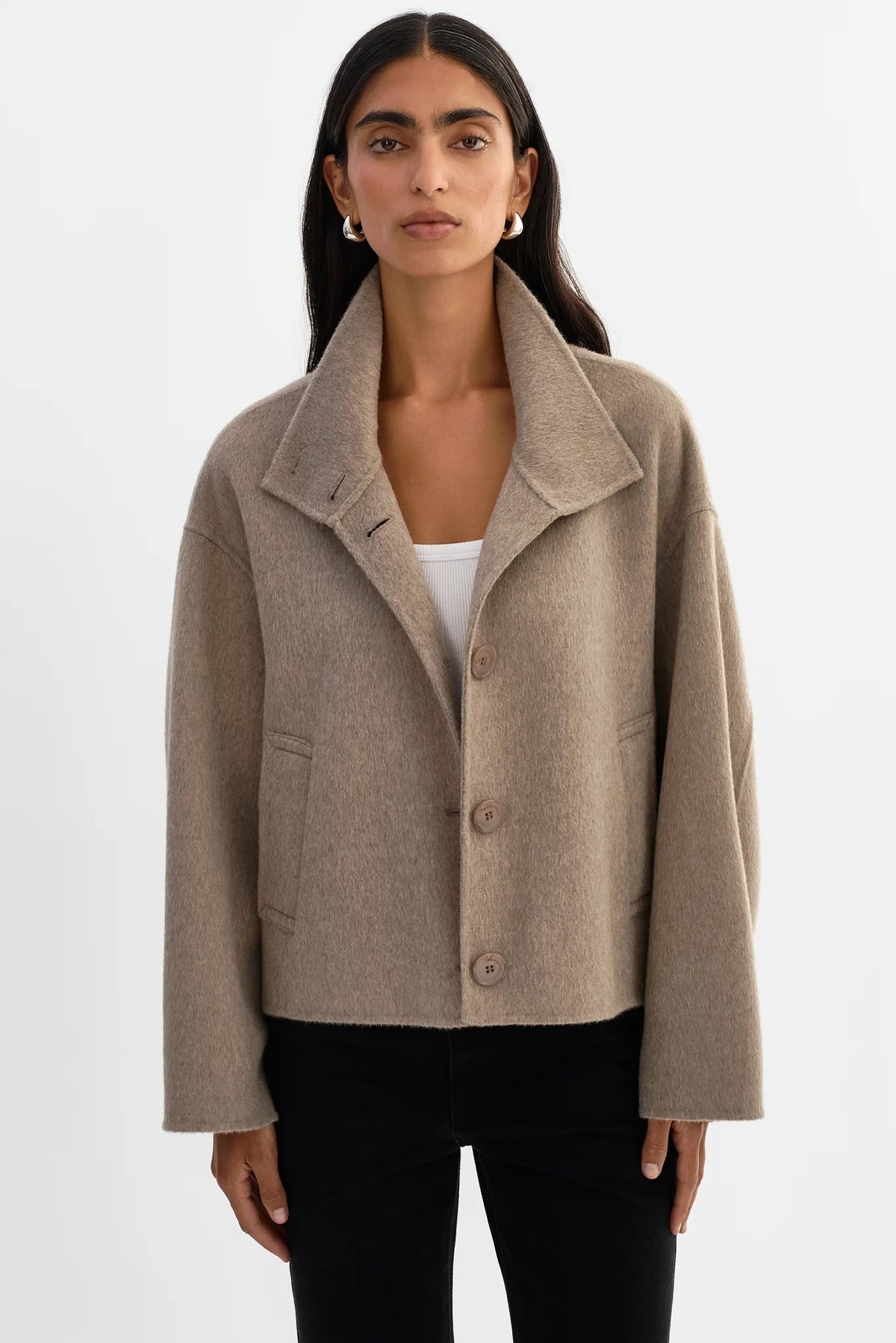 Lamarque McKenna Jacket - Heather Taupe Outerwear - Sloane Boutique