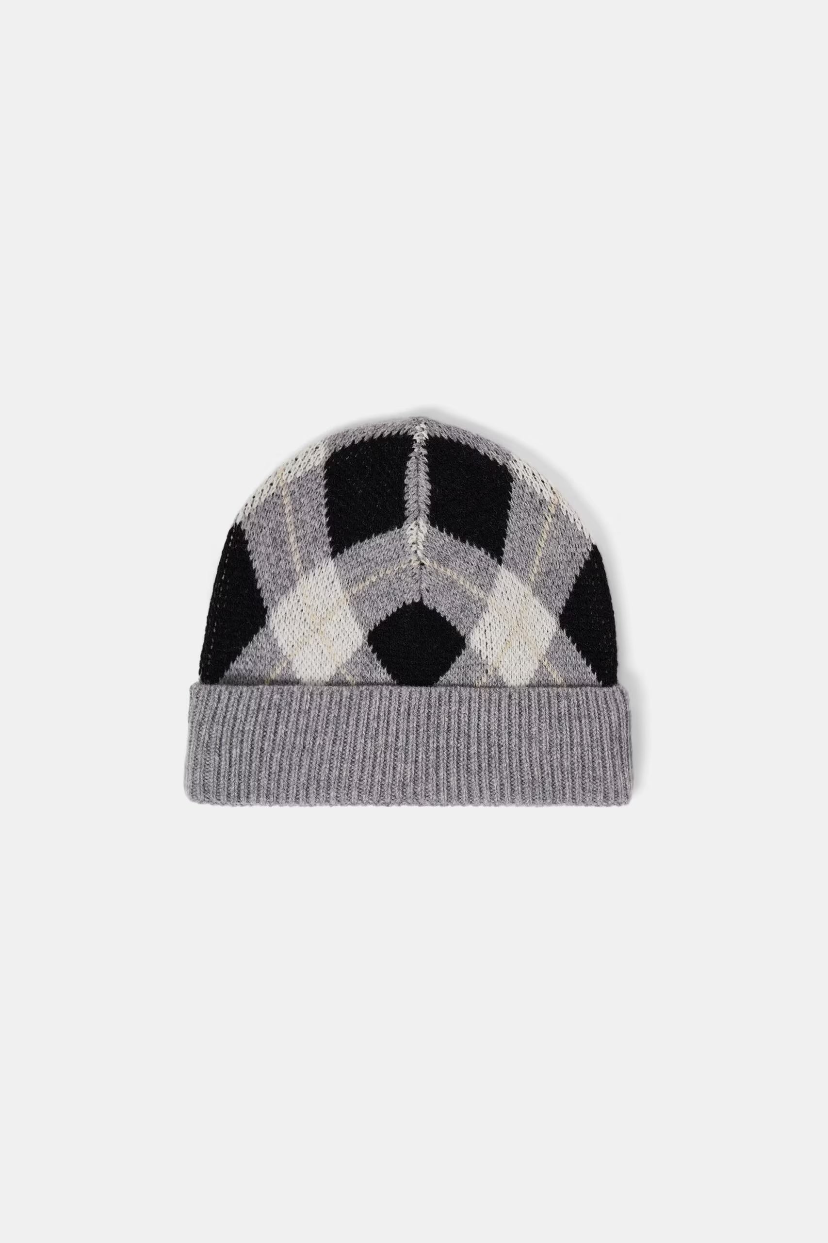 Le Mont St. Michel Argyle Beanie - Grey Accessories - Sloane Boutique