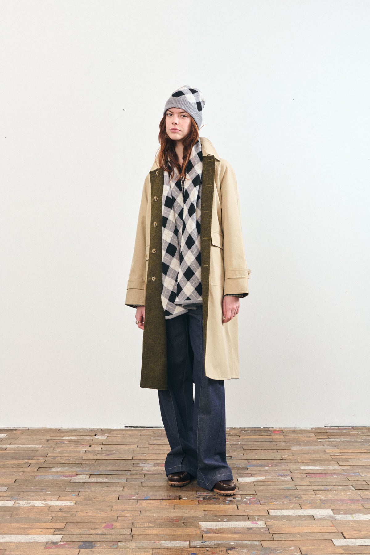Le Mont St. Michel Argyle Beanie - Grey Accessories - Sloane Boutique