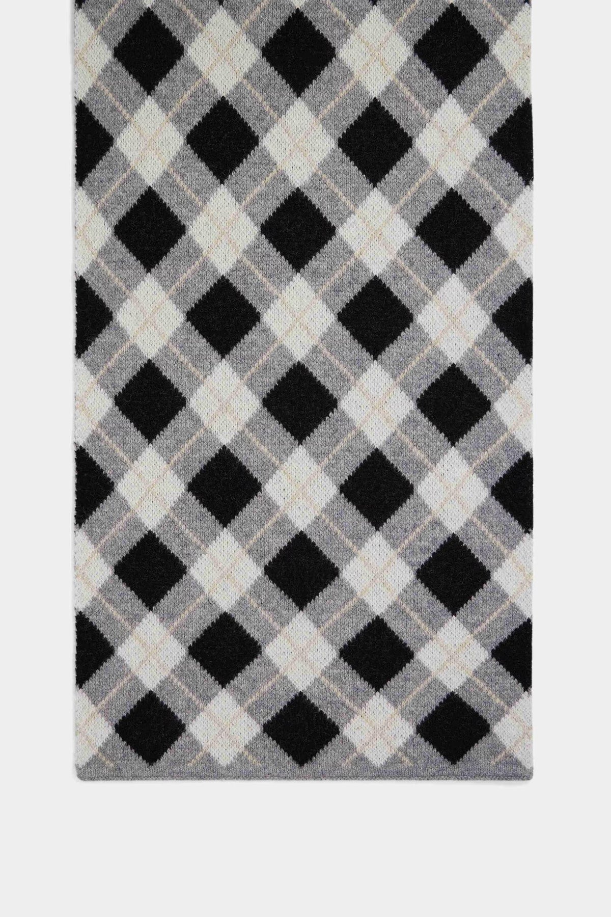 Le Mont St. Michel Argyle Scarf - Grey Accessories - Sloane Boutique