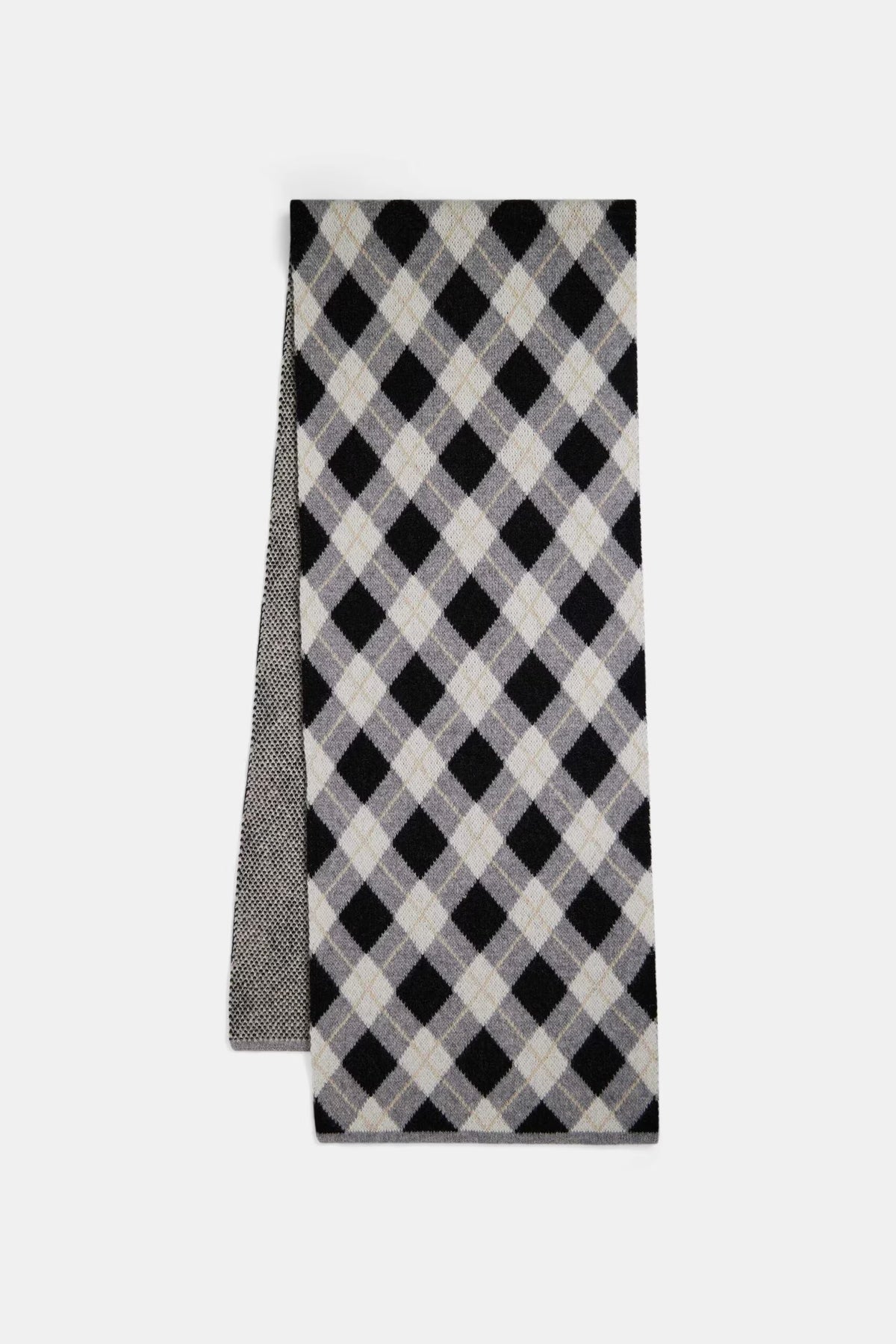 Le Mont St. Michel Argyle Scarf - Grey Accessories - Sloane Boutique