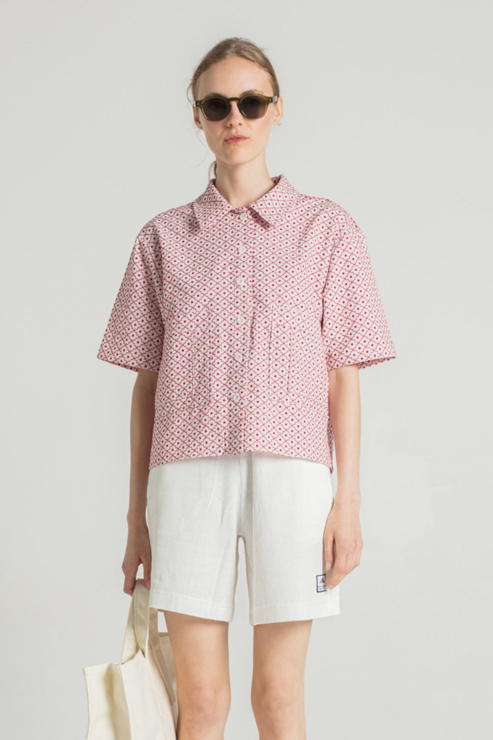 Le Mont St. Michel Coresse Shirt - Red Women's Tops - Sloane Boutique