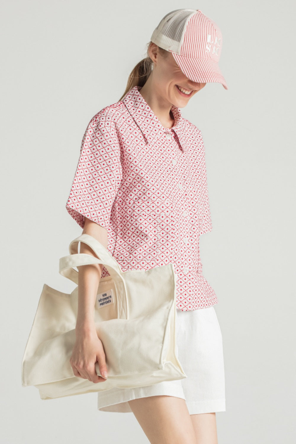 Le Mont St. Michel Coresse Shirt - Red Women's Tops - Sloane Boutique