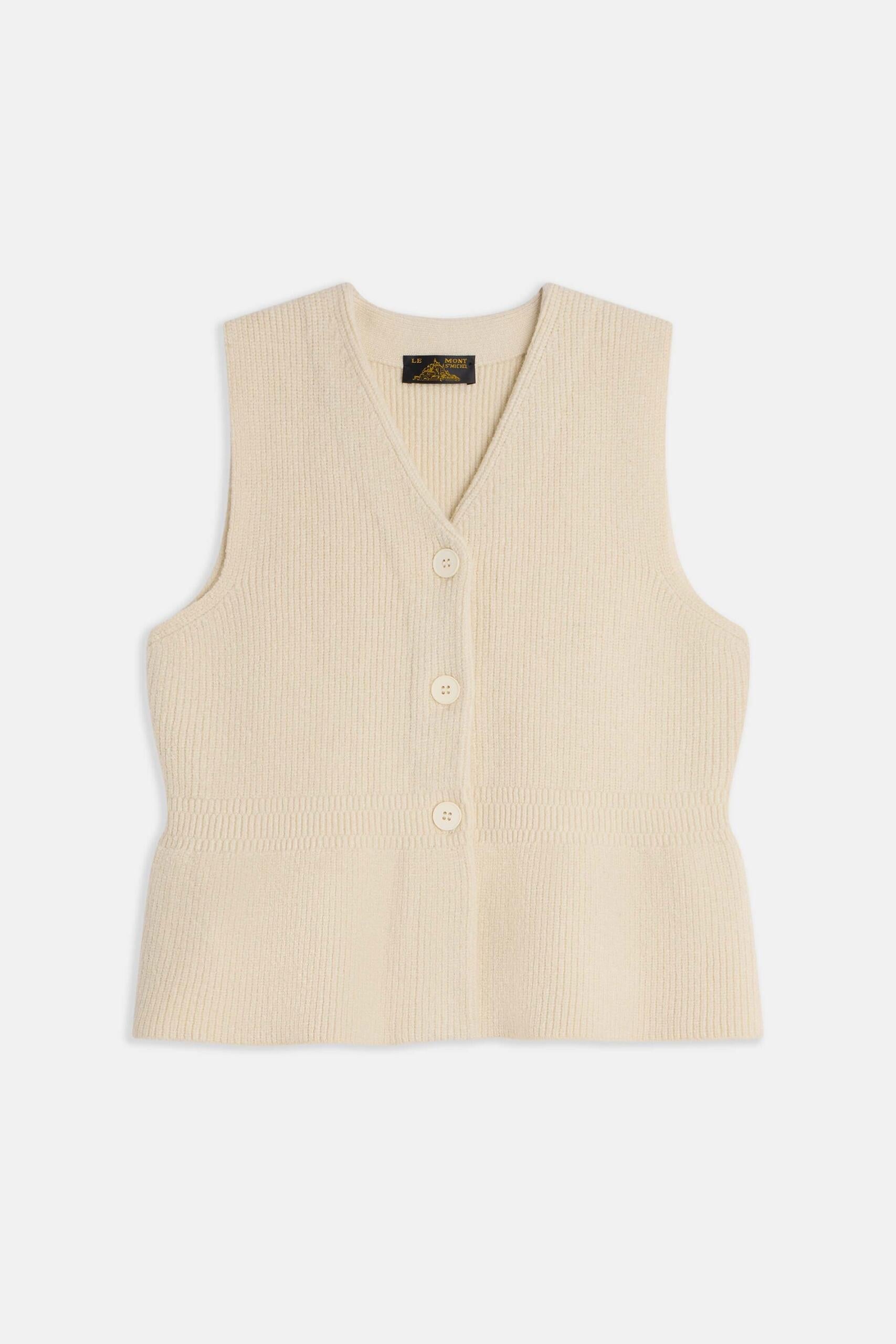 Le Mont St. Michel Gannes Vest - Off White Outerwear - Sloane Boutique