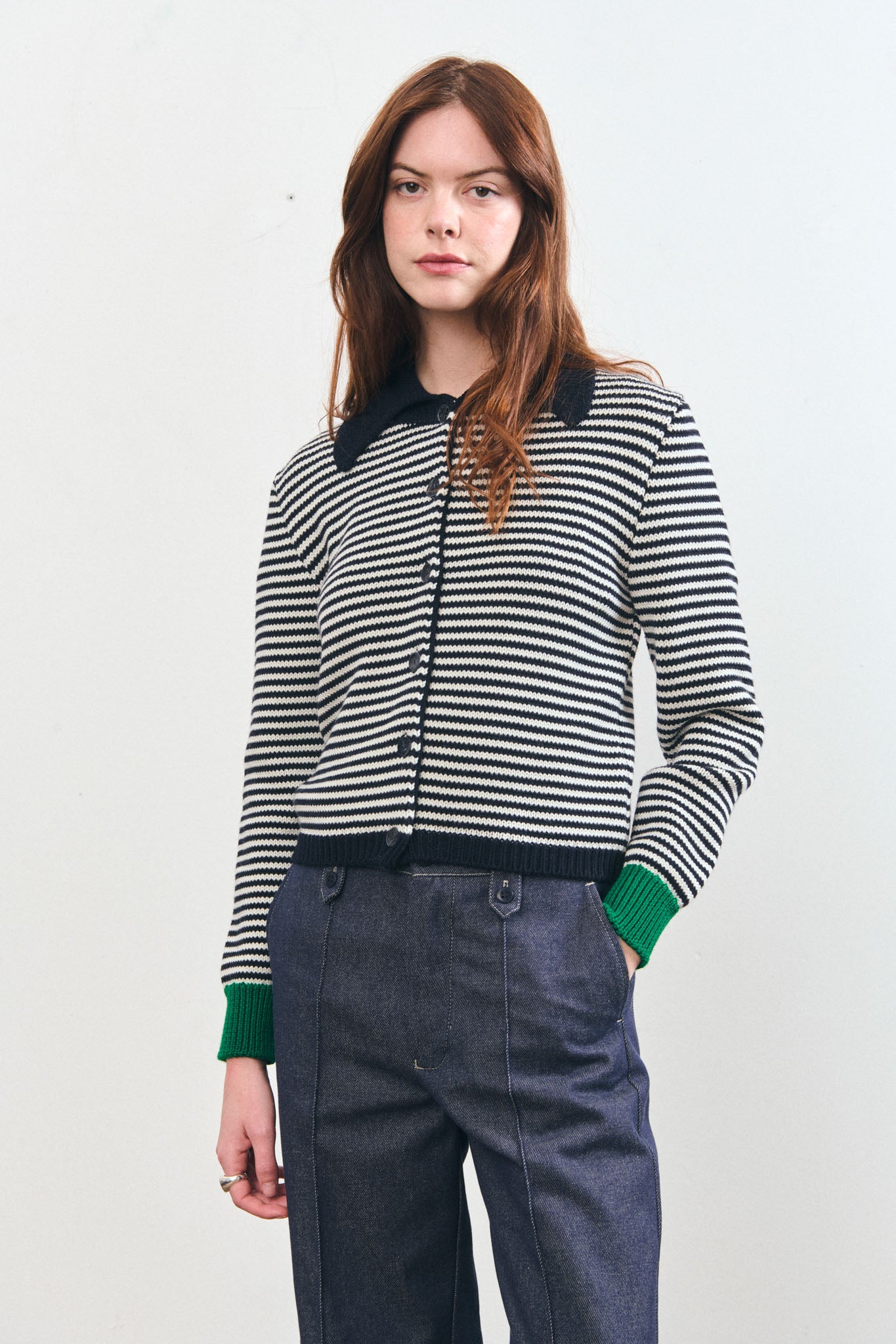 Le Mont St. Michel Gerasie Cardigan - Navy Women's Tops - Sloane Boutique