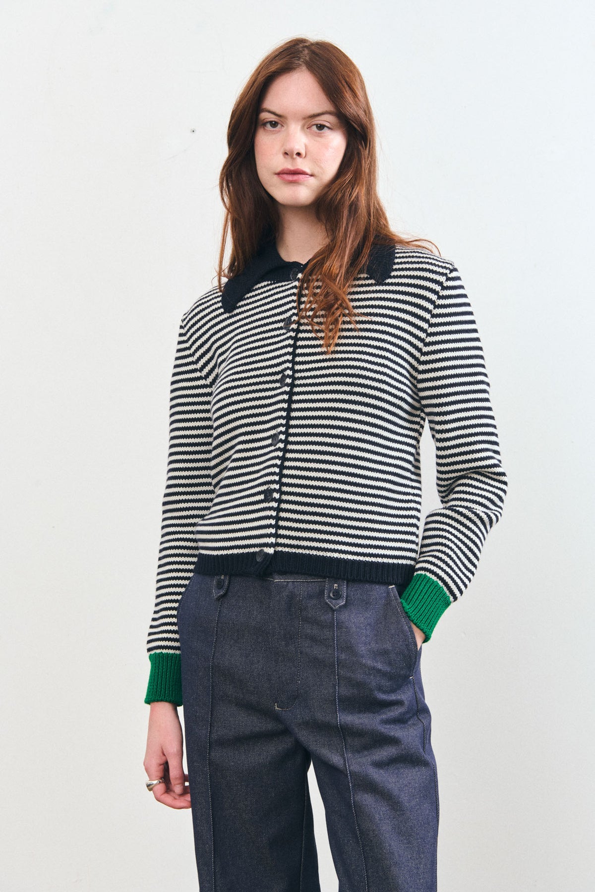 Le Mont St. Michel Gerasie Cardigan - Navy Women's Tops - Sloane Boutique