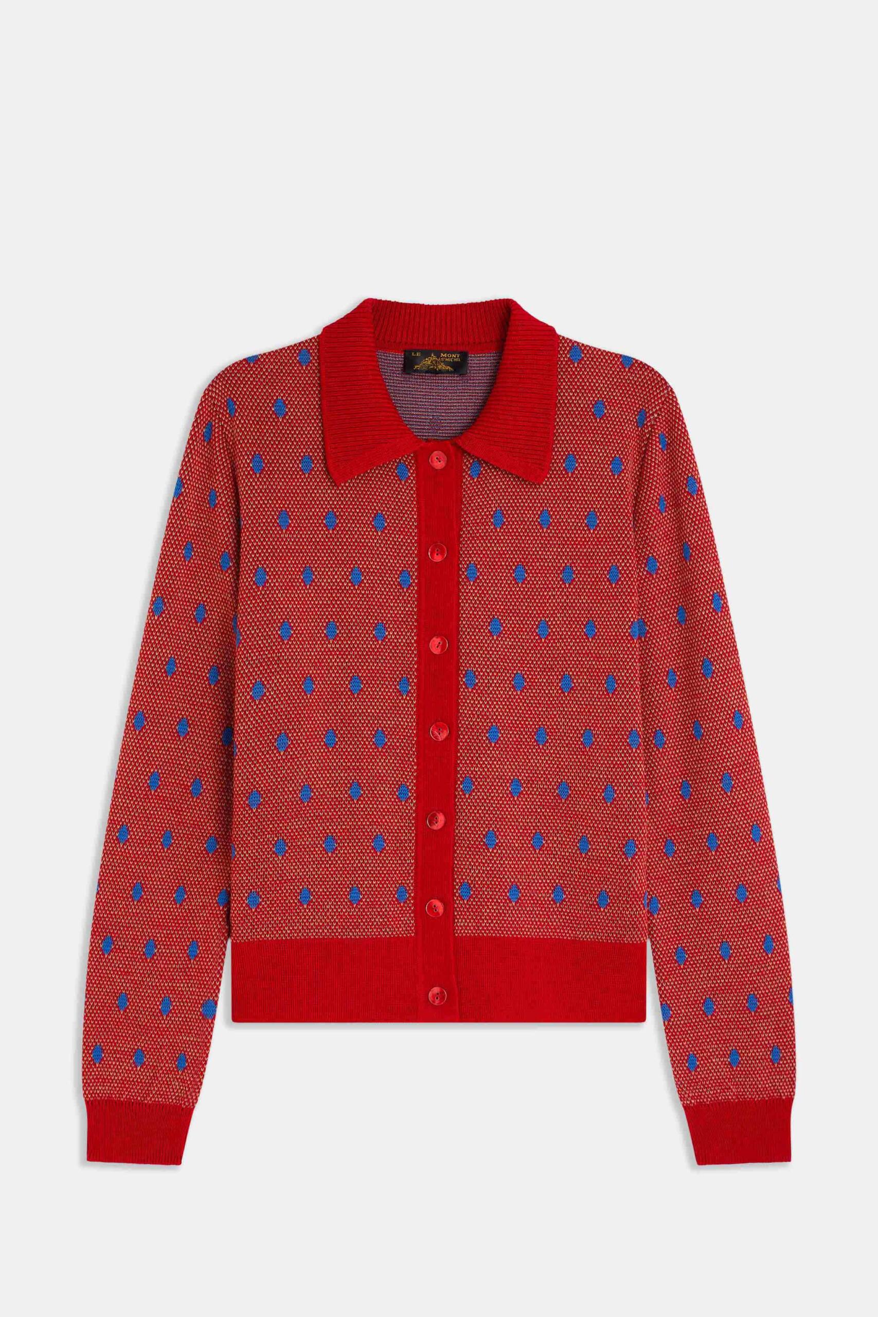 Le Mont St. Michel Grives Cardigan - Red Women's Tops - Sloane Boutique