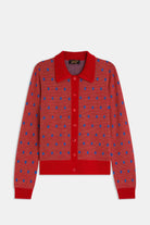 Le Mont St. Michel Grives Cardigan - Red Women's Tops - Sloane Boutique