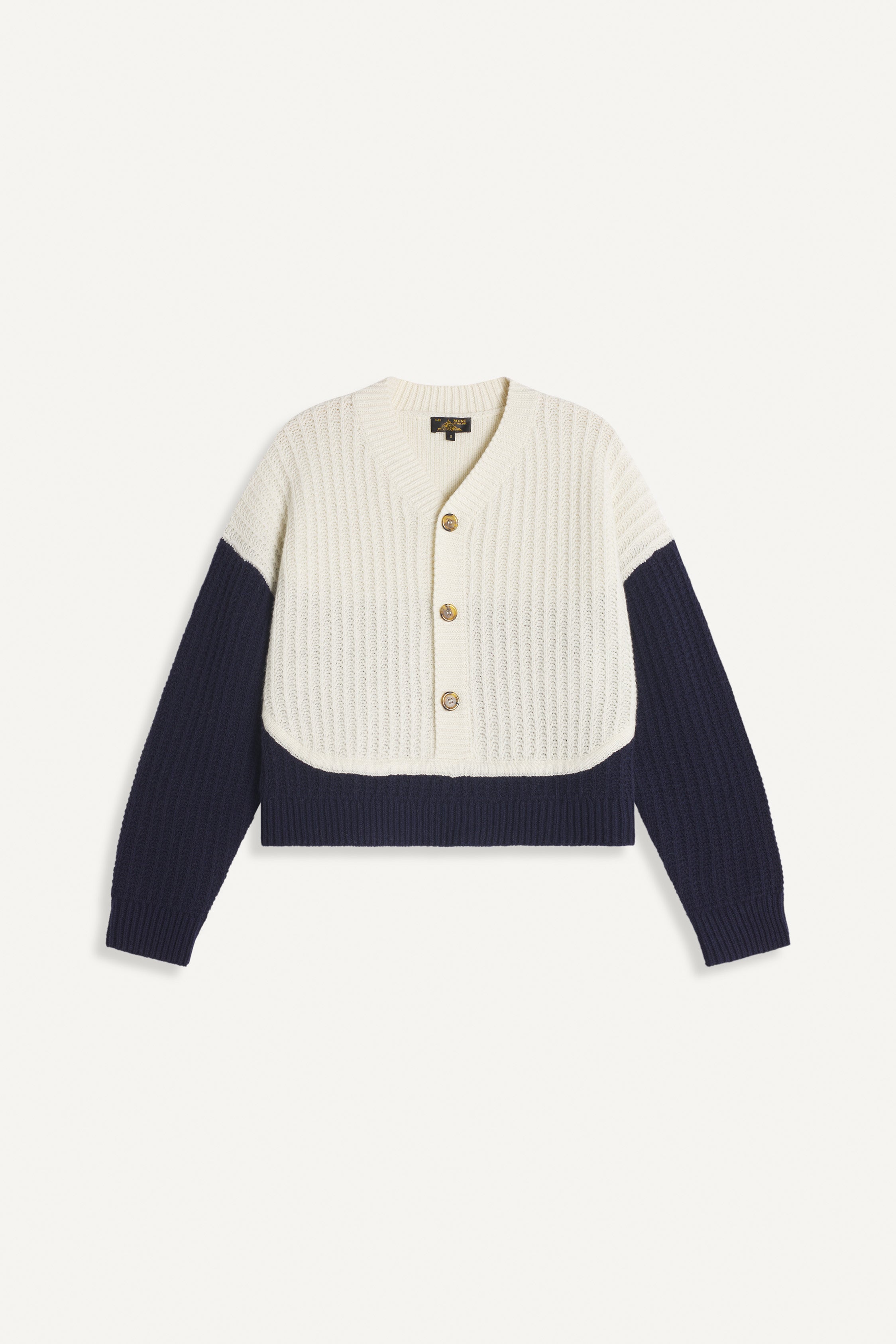 Le Mont St. Michel Suyor-Fancy Ribs Sweater - Navy Women's Tops - Sloane Boutique