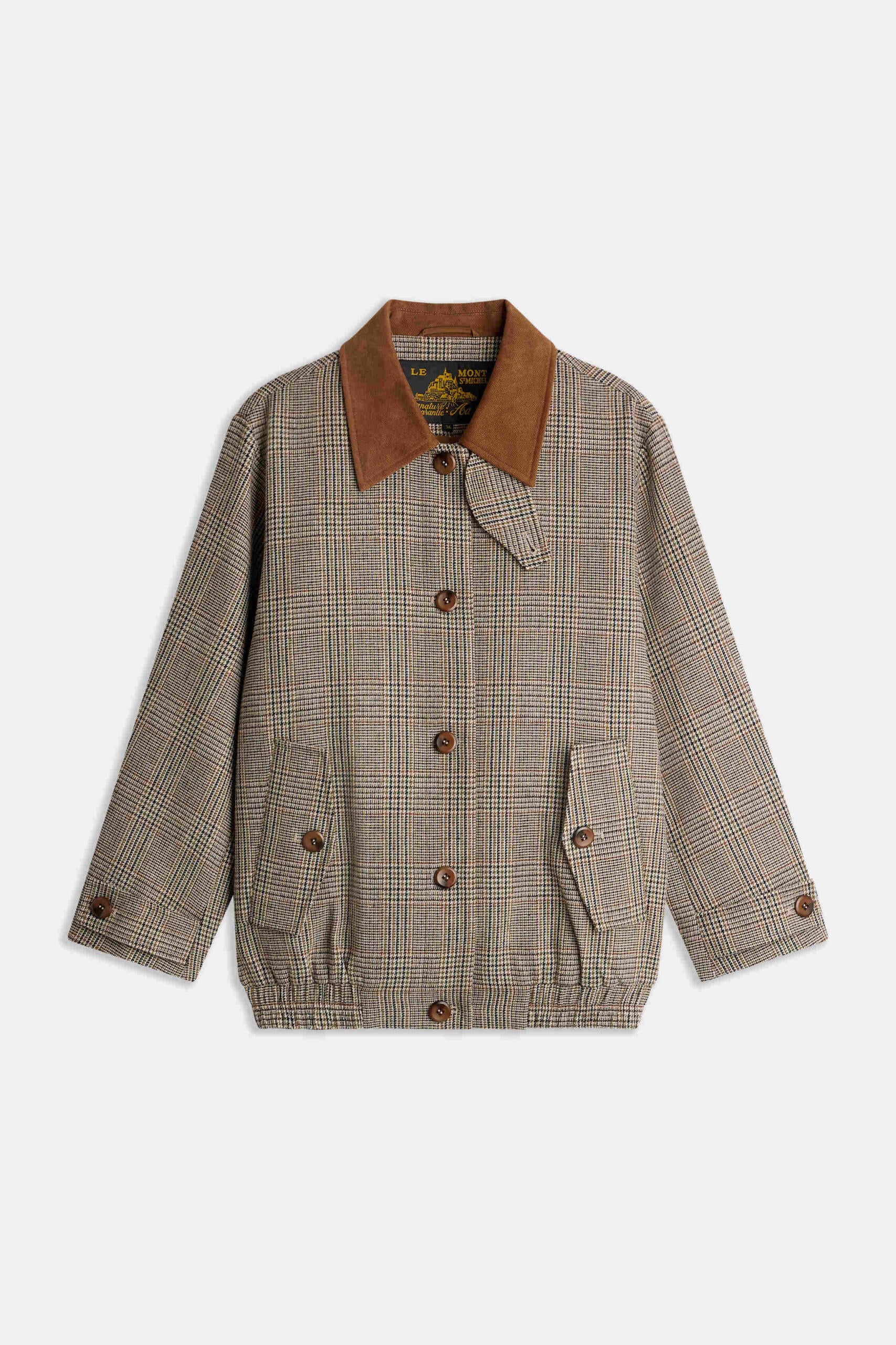 Le Mont St. Michel Voisin Jacket - Brown Check Outerwear - Sloane Boutique