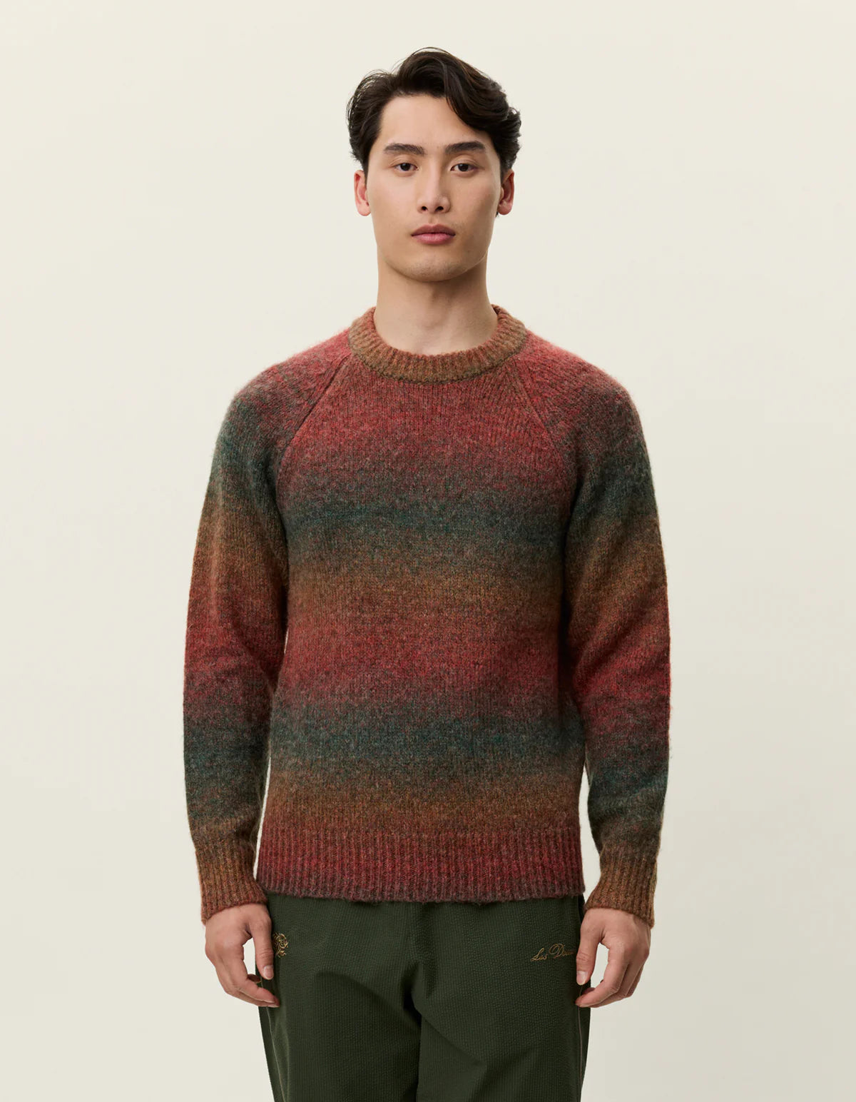 Les Deux Brad Gradient Knit Jumper - Dark Clay Orange Men's Tops - Sloane Boutique