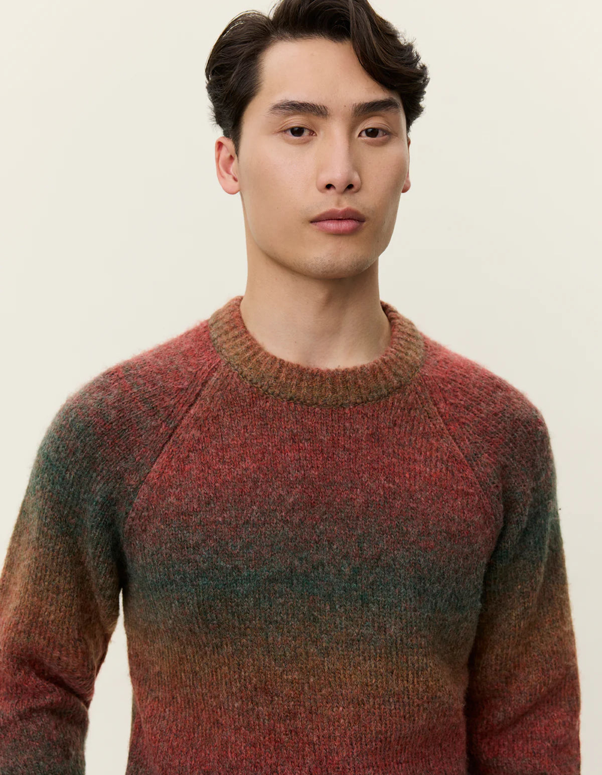 Les Deux Brad Gradient Knit Jumper - Dark Clay Orange Men's Tops - Sloane Boutique