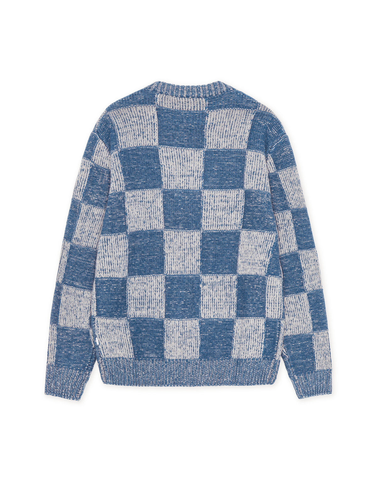 Les Deux Check Knit - Dark Denim Blue Men's Tops - Sloane Boutique