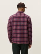 Les Deux Check Wool Overshirt - Crocus Pink Outerwear - Sloane Boutique