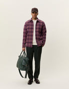 Les Deux Check Wool Overshirt - Crocus Pink Outerwear - Sloane Boutique