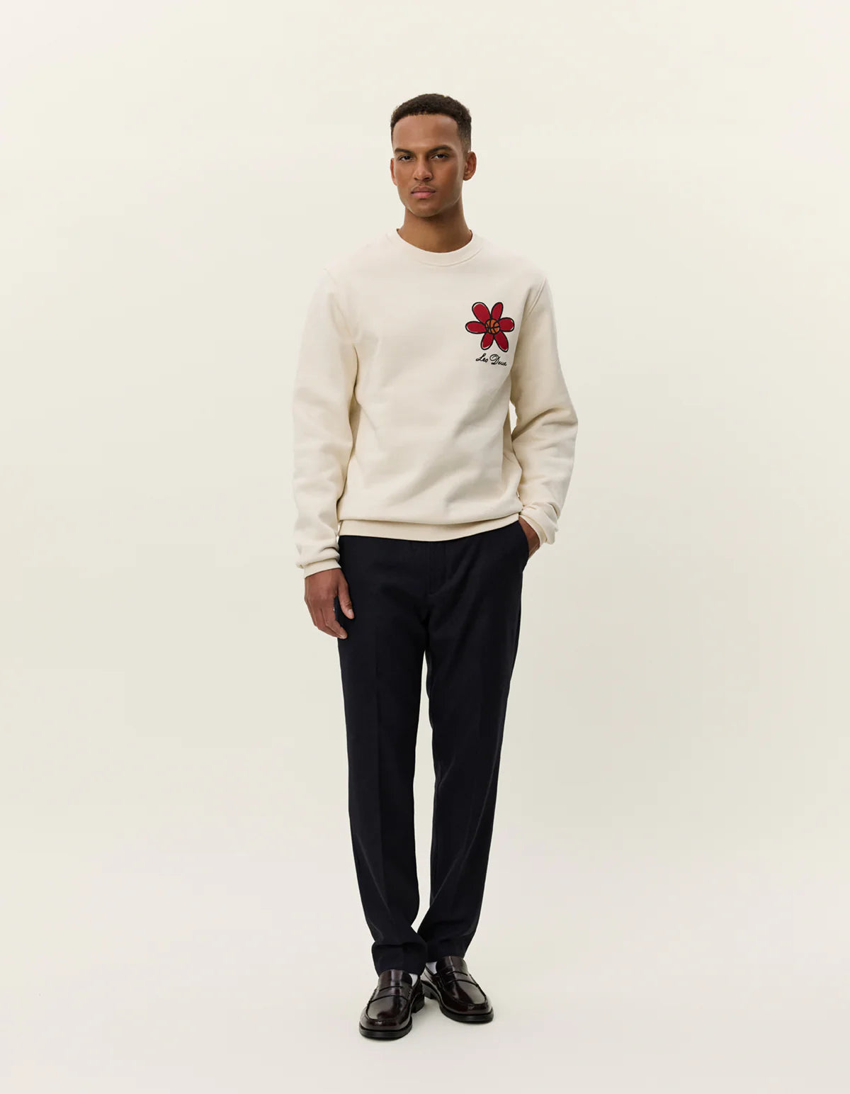 Les Deux Flower Basket Sweatshirt - Ivory Men's Tops - Sloane Boutique