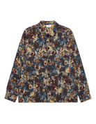 Les Deux Flower Jacquard Overshirt - Blue Outerwear - Sloane Boutique