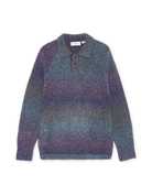 Les Deux Gradient Knitted Polo - Spiced Plum Purple Men's Tops - Sloane Boutique