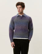 Les Deux Gradient Knitted Polo - Spiced Plum Purple Men's Tops - Sloane Boutique