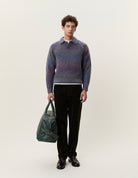 Les Deux Gradient Knitted Polo - Spiced Plum Purple Men's Tops - Sloane Boutique