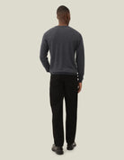 Les Deux Greyson Merino Knit - Dark Grey Melange Men's Tops - Sloane Boutique