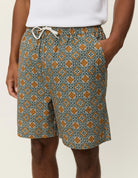 Les Deux Harry Arabesque Shorts - Sea Moss Green Men's Bottoms - Sloane Boutique