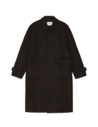 Les Deux Herringbone Wool Coat - Molé Brown Outerwear - Sloane Boutique