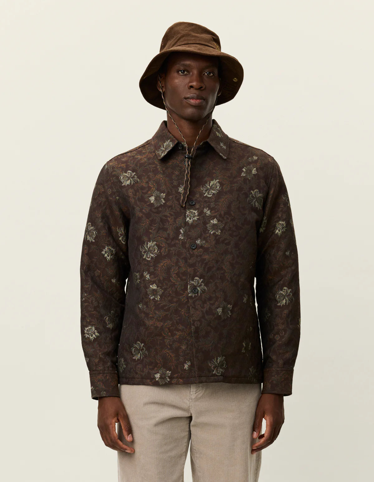 Les Deux Kaleb Flower Jacquard Overshirt - Monk’s Robe Men's Tops - Sloane Boutique