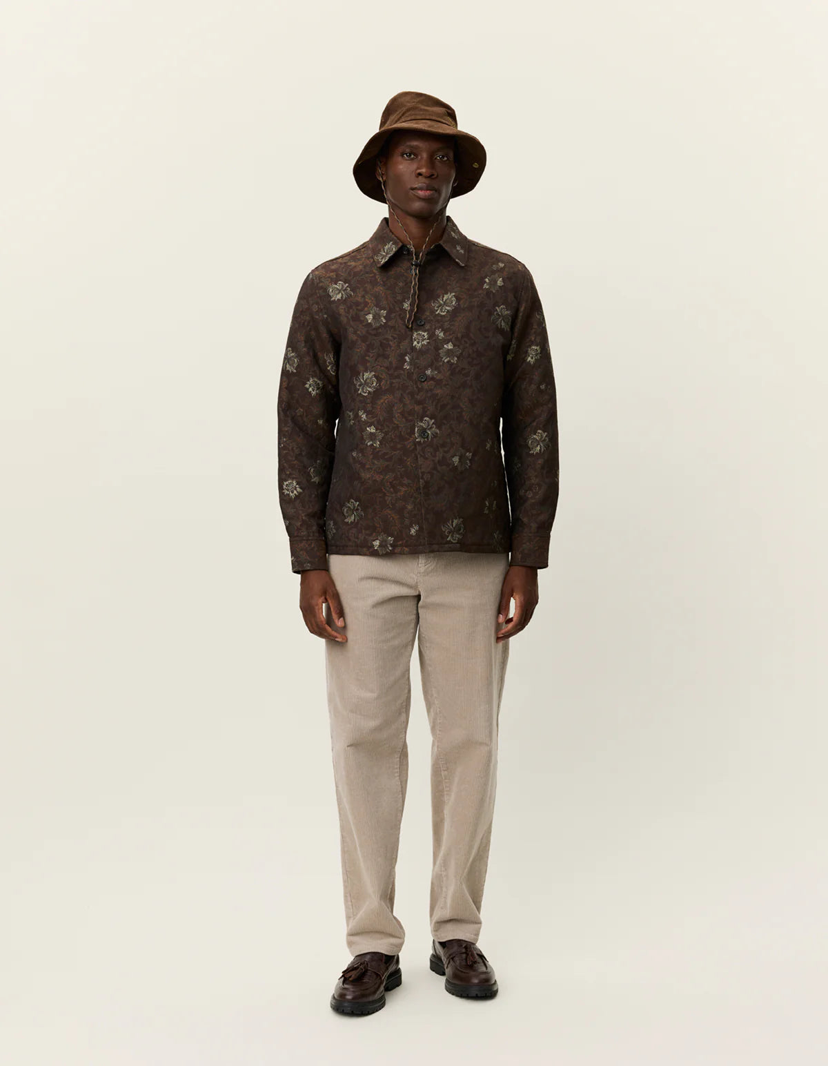 Les Deux Kaleb Flower Jacquard Overshirt - Monk’s Robe Men's Tops - Sloane Boutique