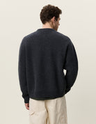 Les Deux Knitted Roundneck Cardigan - Charcoal Melange Men's Tops - Sloane Boutique