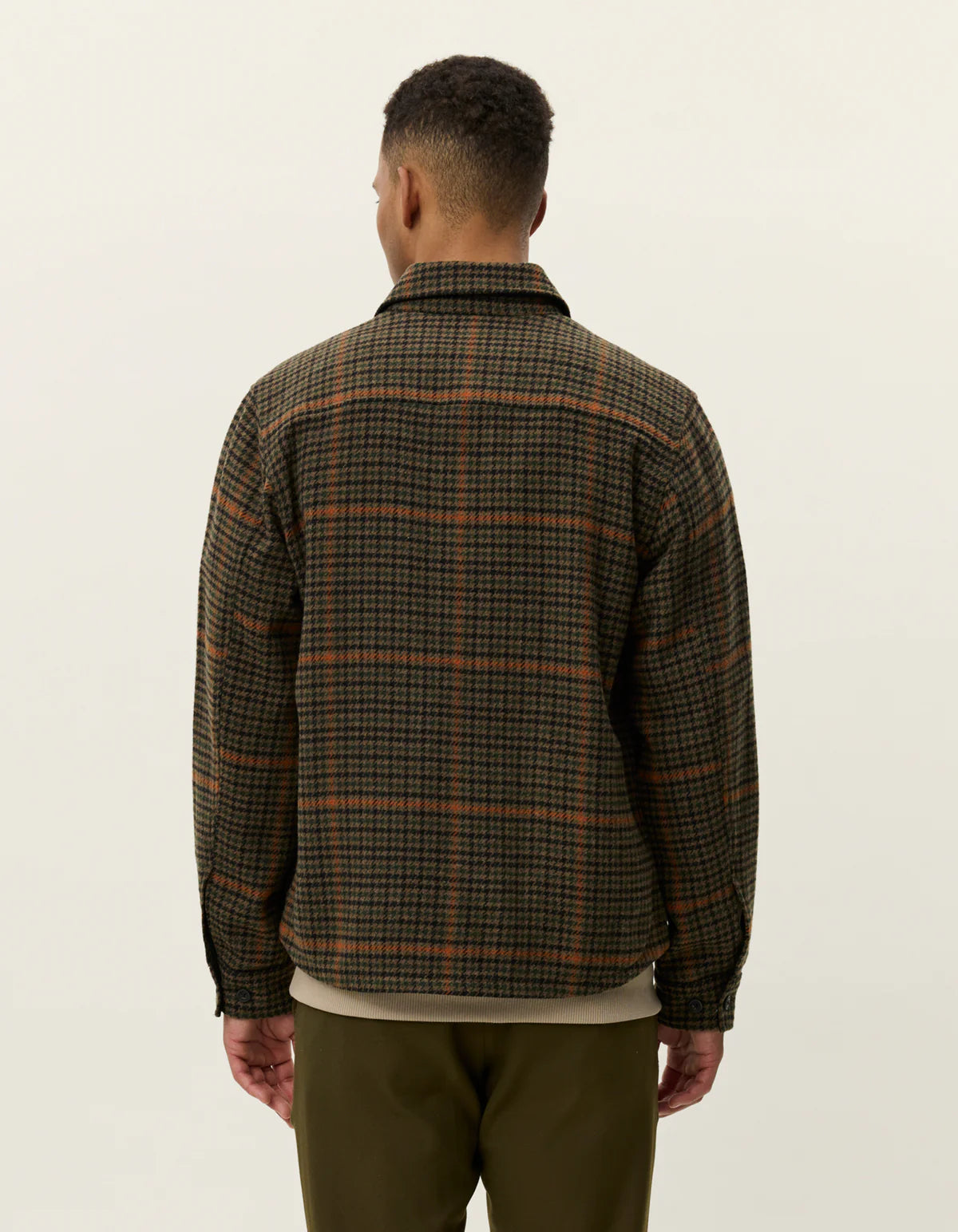Les Deux Kody Houndstooth Overshirt - Teak Brown Men's Tops - Sloane Boutique