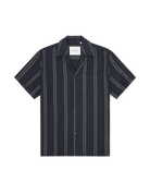 Les Deux Lawson Stripe SS Shirt - Dark Navy Men's Tops - Sloane Boutique