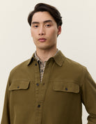 Les Deux Luciano Structured Overshirt - Military Olive Men's Tops - Sloane Boutique
