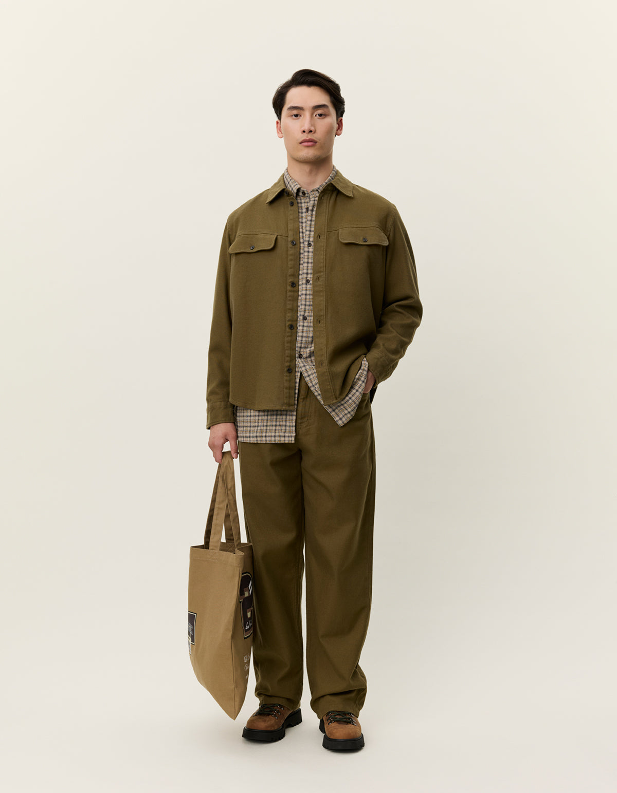 Les Deux Luciano Structured Overshirt - Military Olive Men's Tops - Sloane Boutique