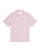 Les Deux Lukas Stripe Cotton Linen SS Shirt - Crocus Pink Men's Tops - Sloane Boutique