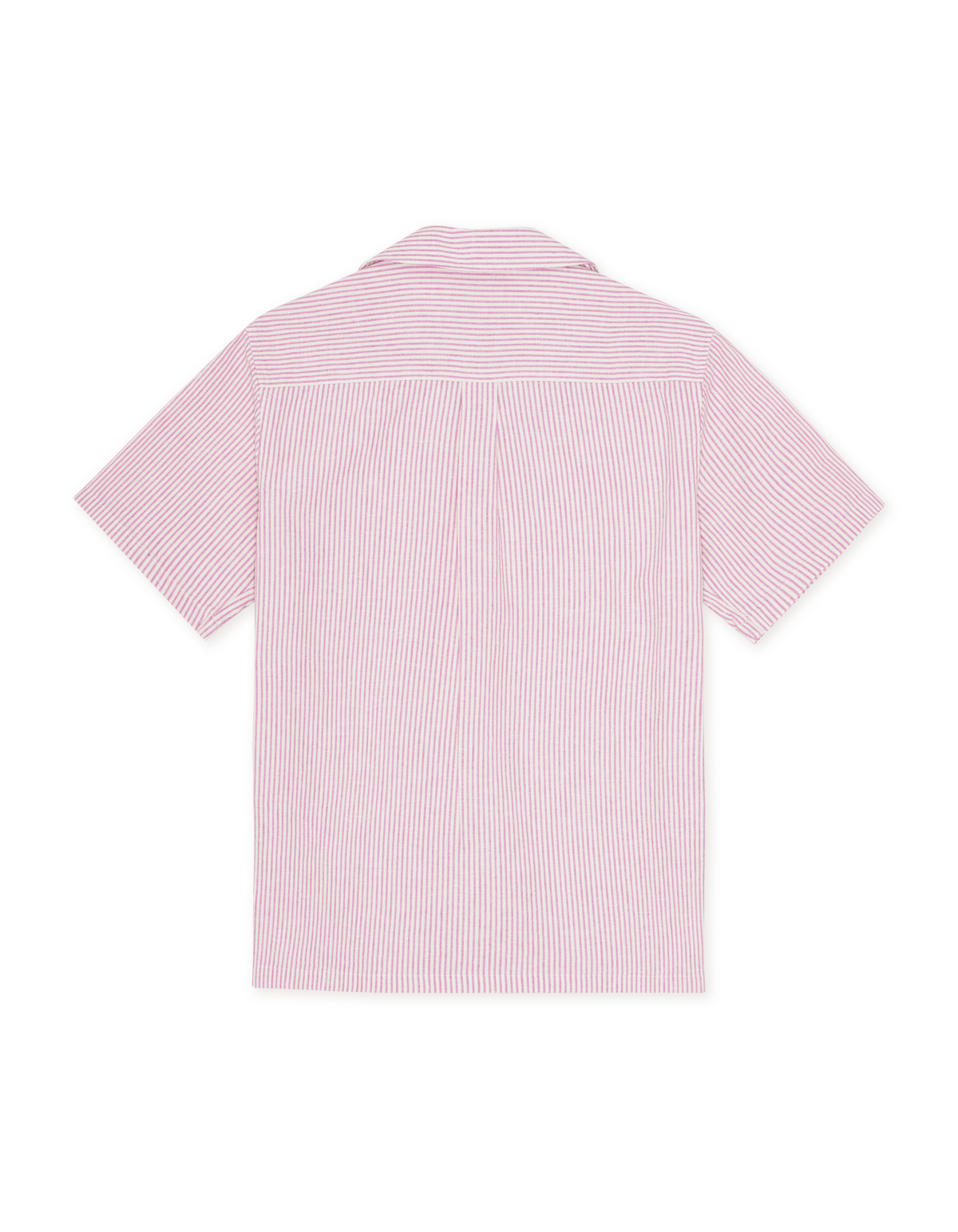 Les Deux Lukas Stripe Cotton Linen SS Shirt - Crocus Pink Men's Tops - Sloane Boutique