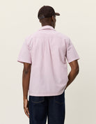 Les Deux Lukas Stripe Cotton Linen SS Shirt - Crocus Pink Men's Tops - Sloane Boutique