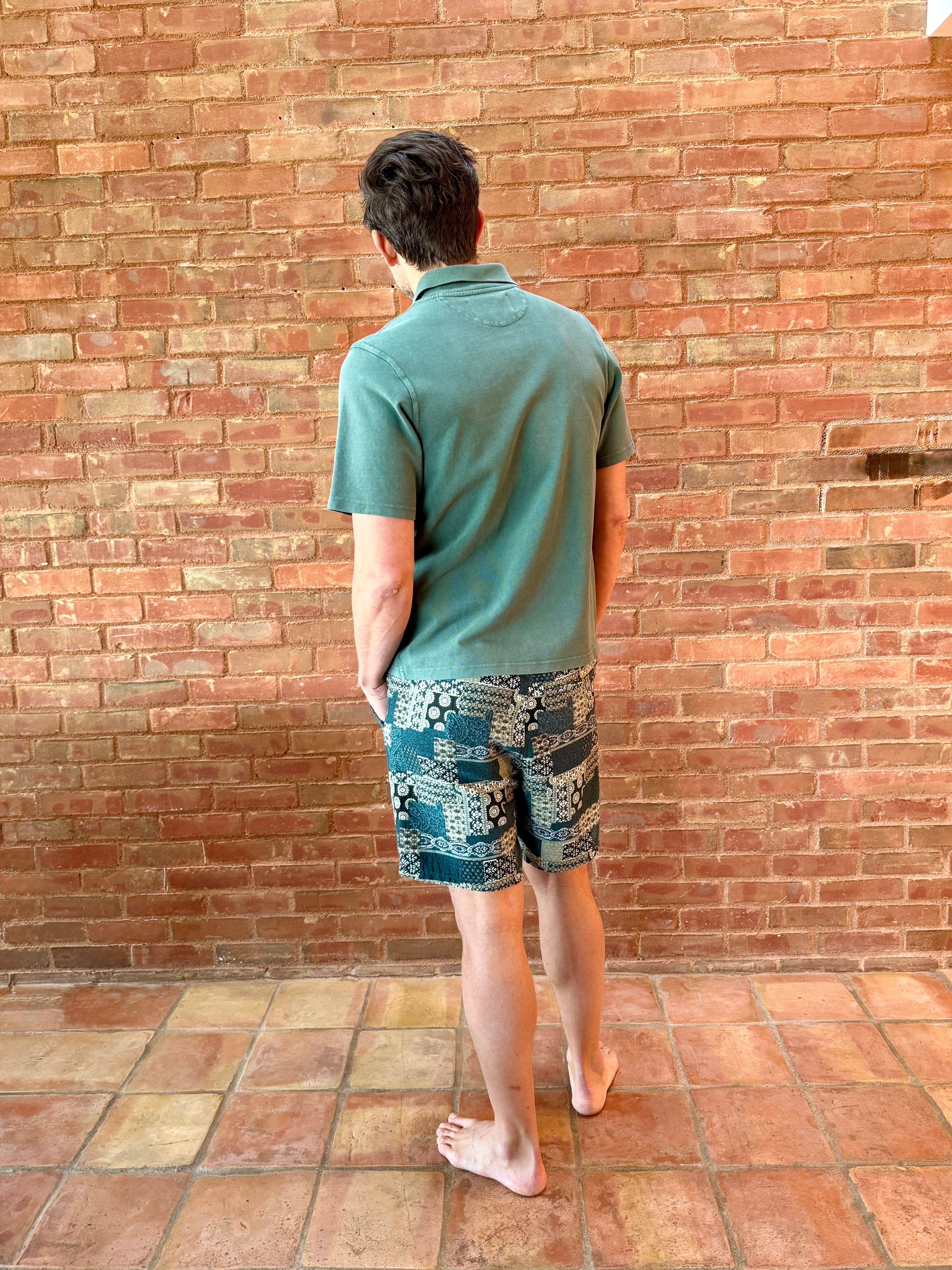 Les Deux Otto Jacquard Shorts - Sea Moss Green Men's Bottoms - Sloane Boutique