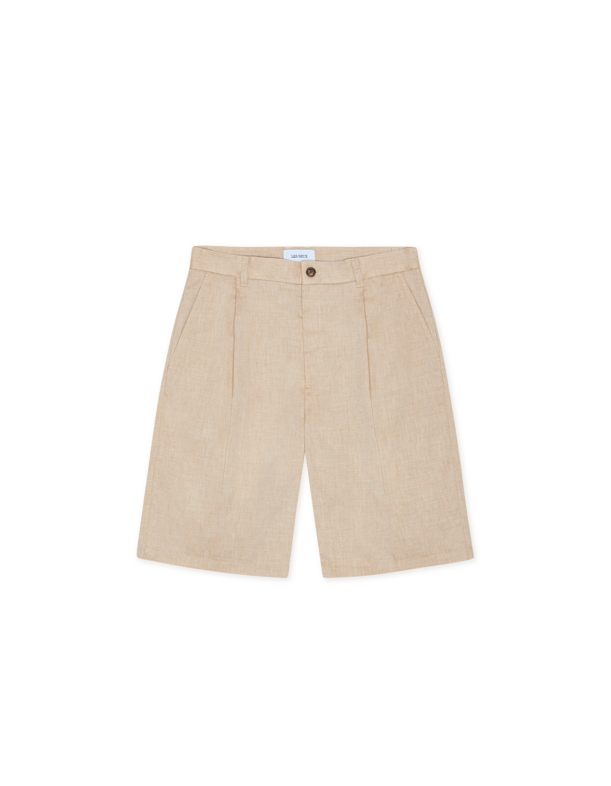 Les Deux Reece Pleated Slub Shorts - Light Sand Men's Bottoms - Sloane Boutique