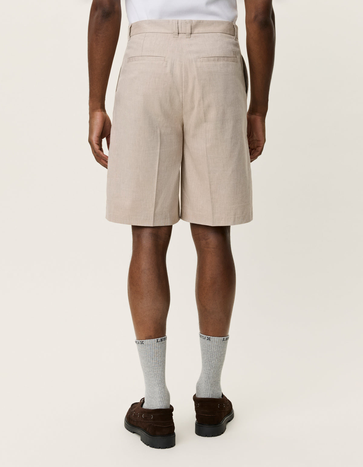 Les Deux Reece Pleated Slub Shorts - Light Sand Men's Bottoms - Sloane Boutique