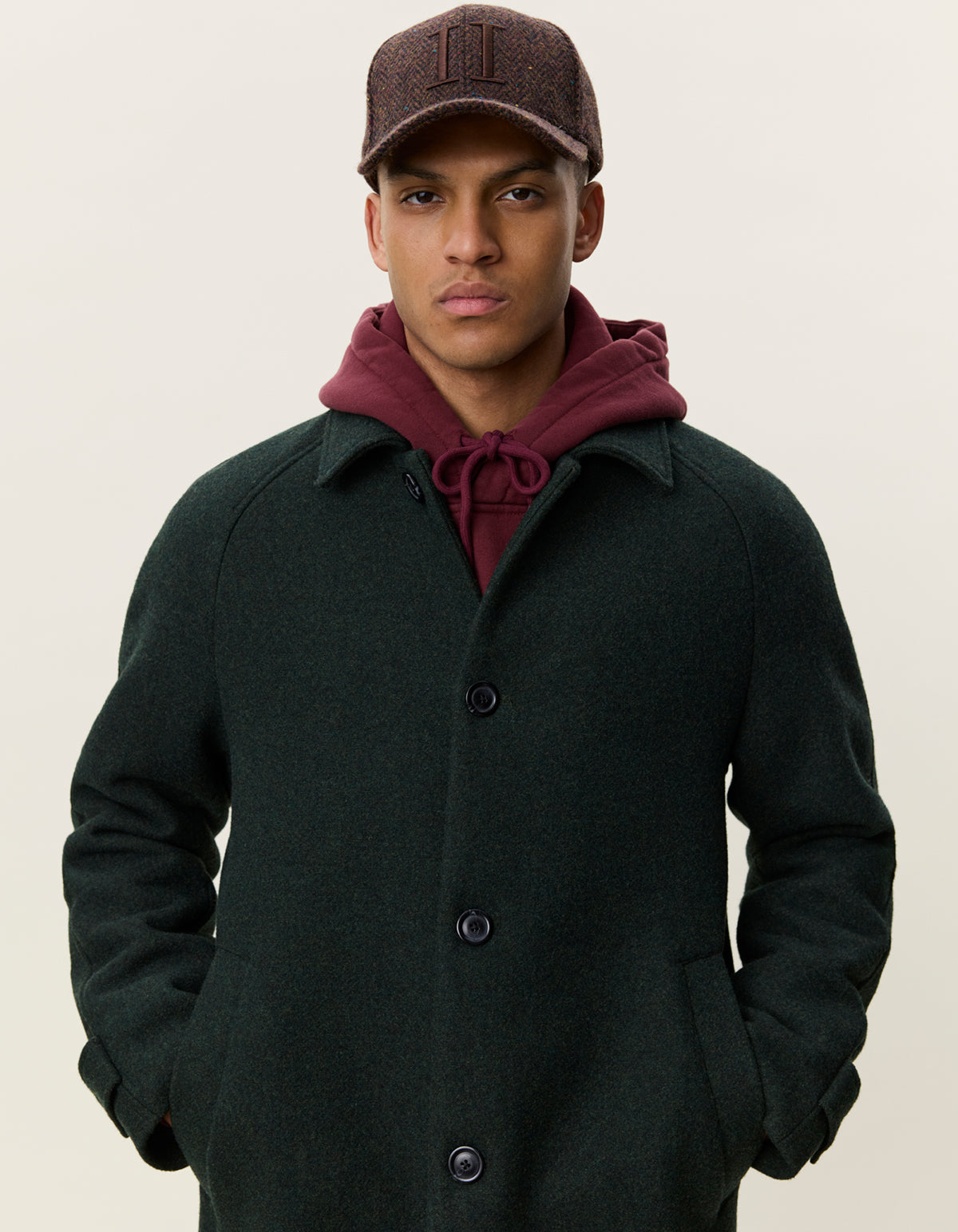 Les Deux Solid Wool Coat - Rosin Green Outerwear - Sloane Boutique