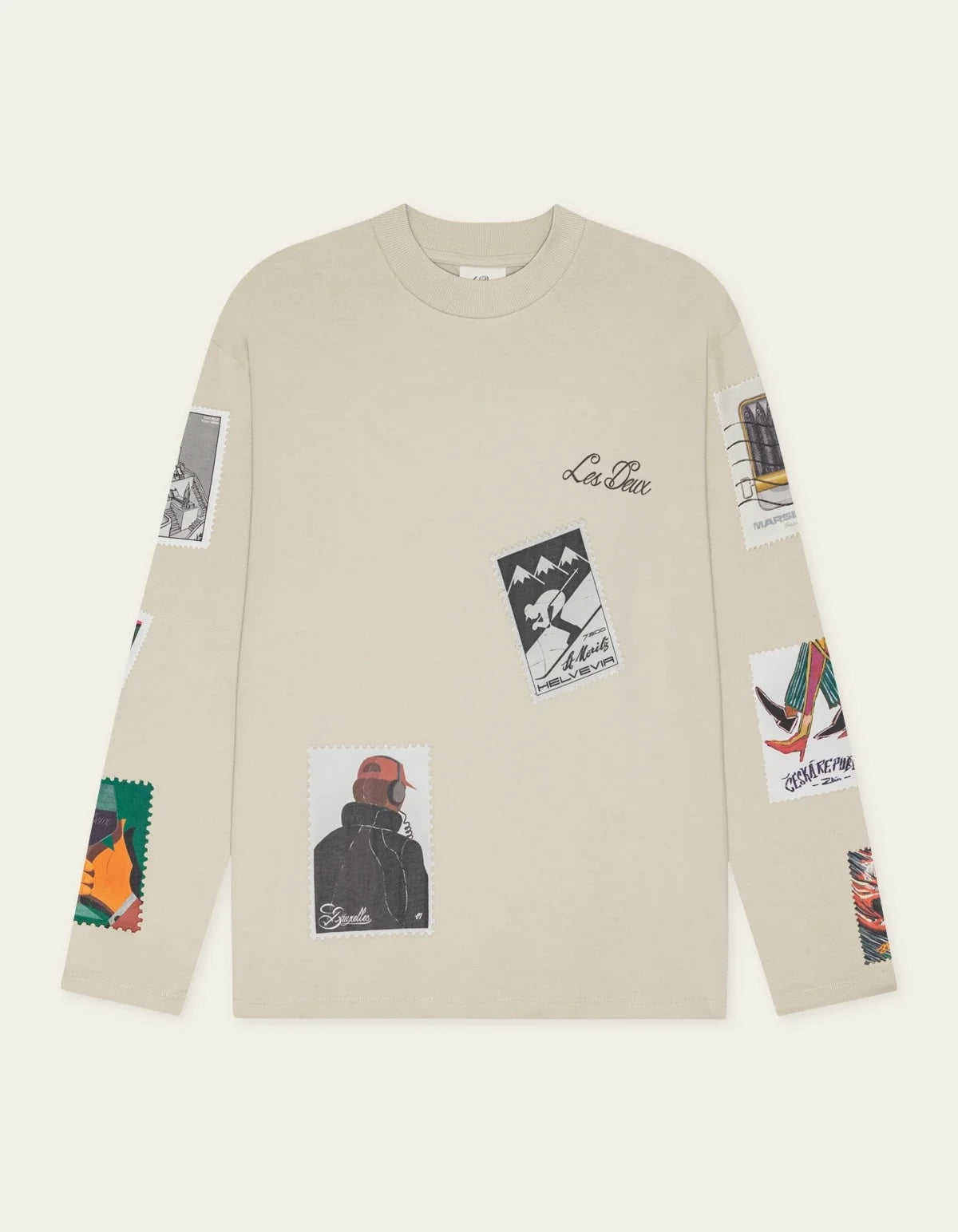 Les Deux Stamp LS Shirt - Light Sand Men's Tops - Sloane Boutique