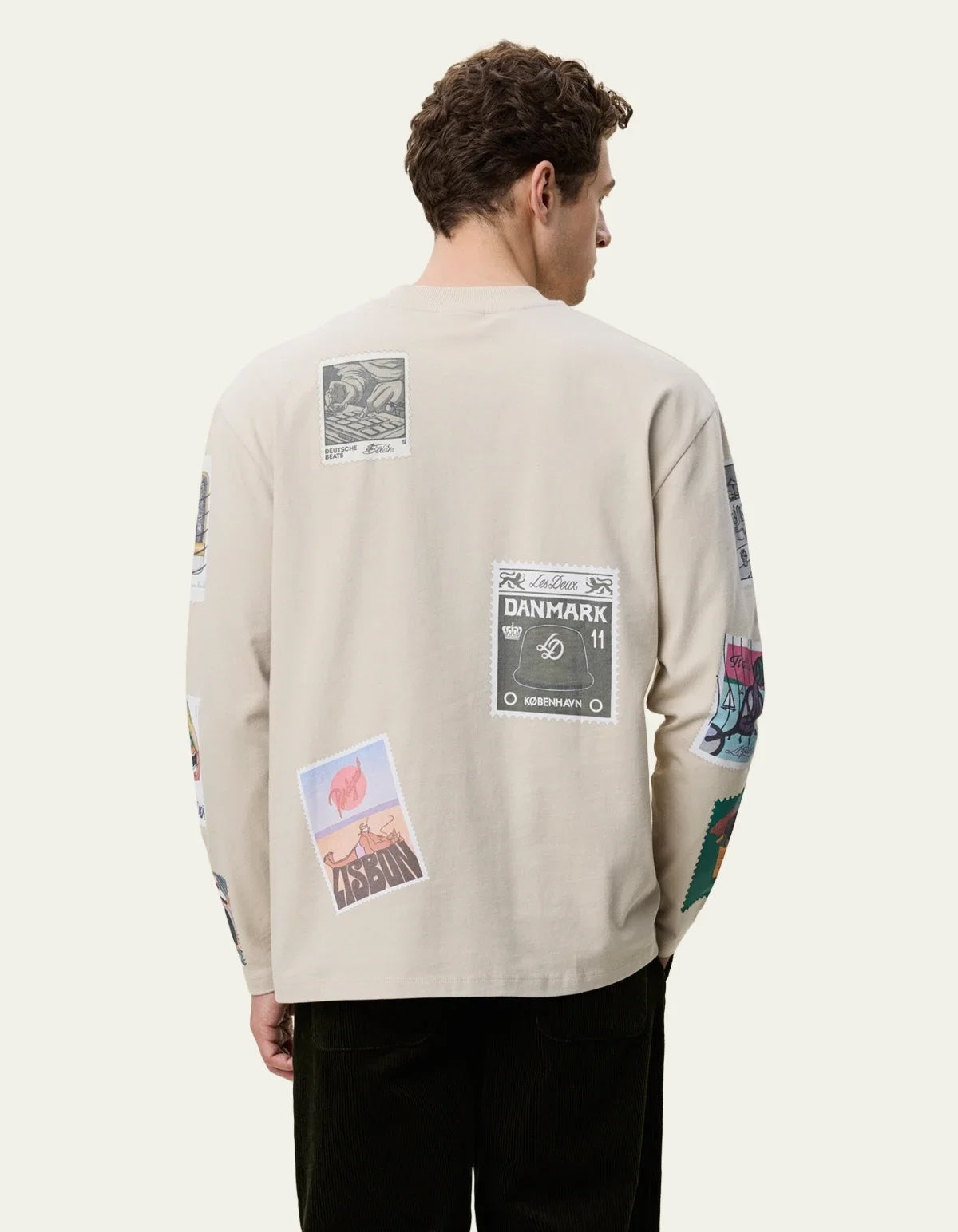 Les Deux Stamp LS Shirt - Light Sand Men's Tops - Sloane Boutique