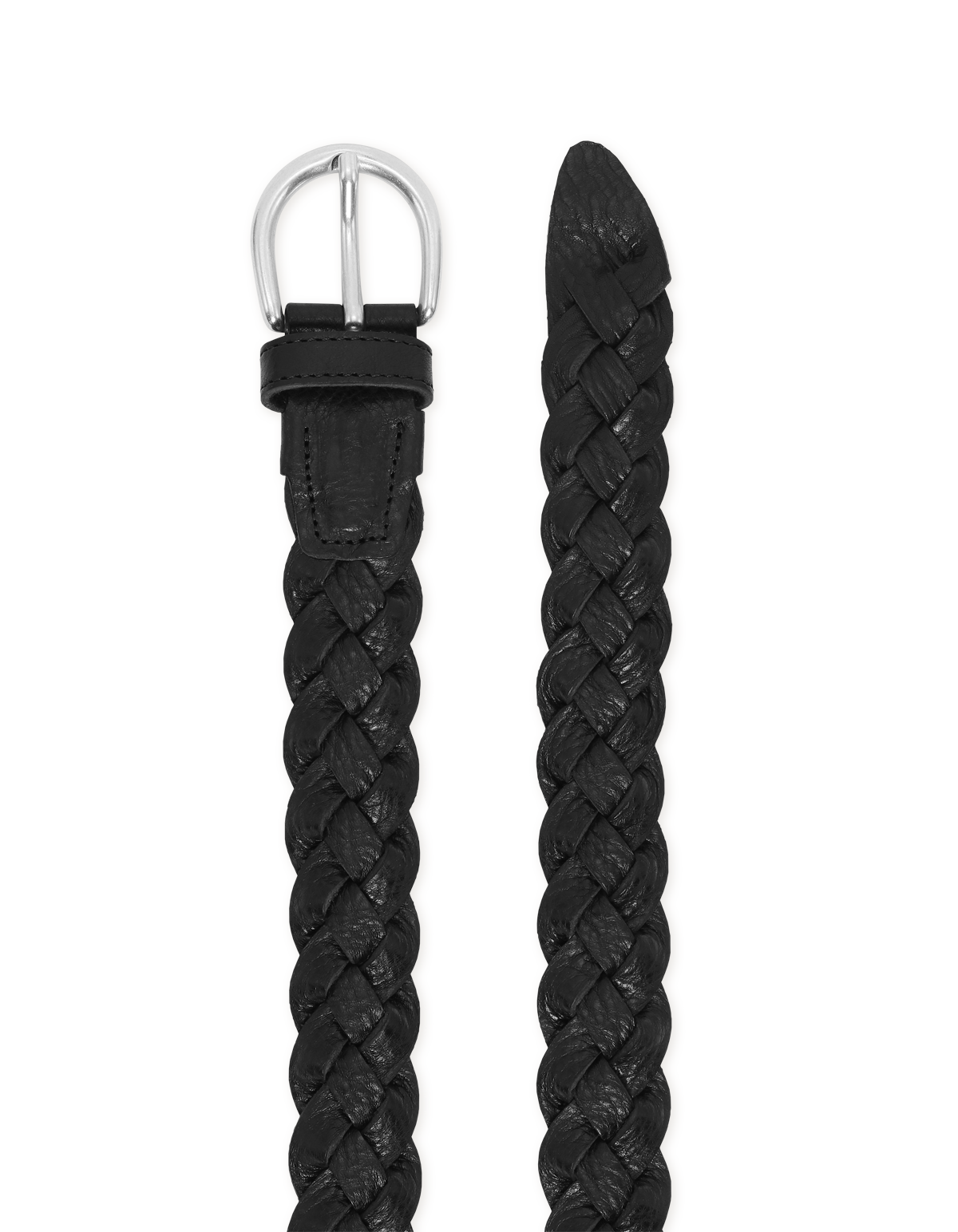 Les Deux Victor Braided Belt - Black Men's Accessories - Sloane Boutique