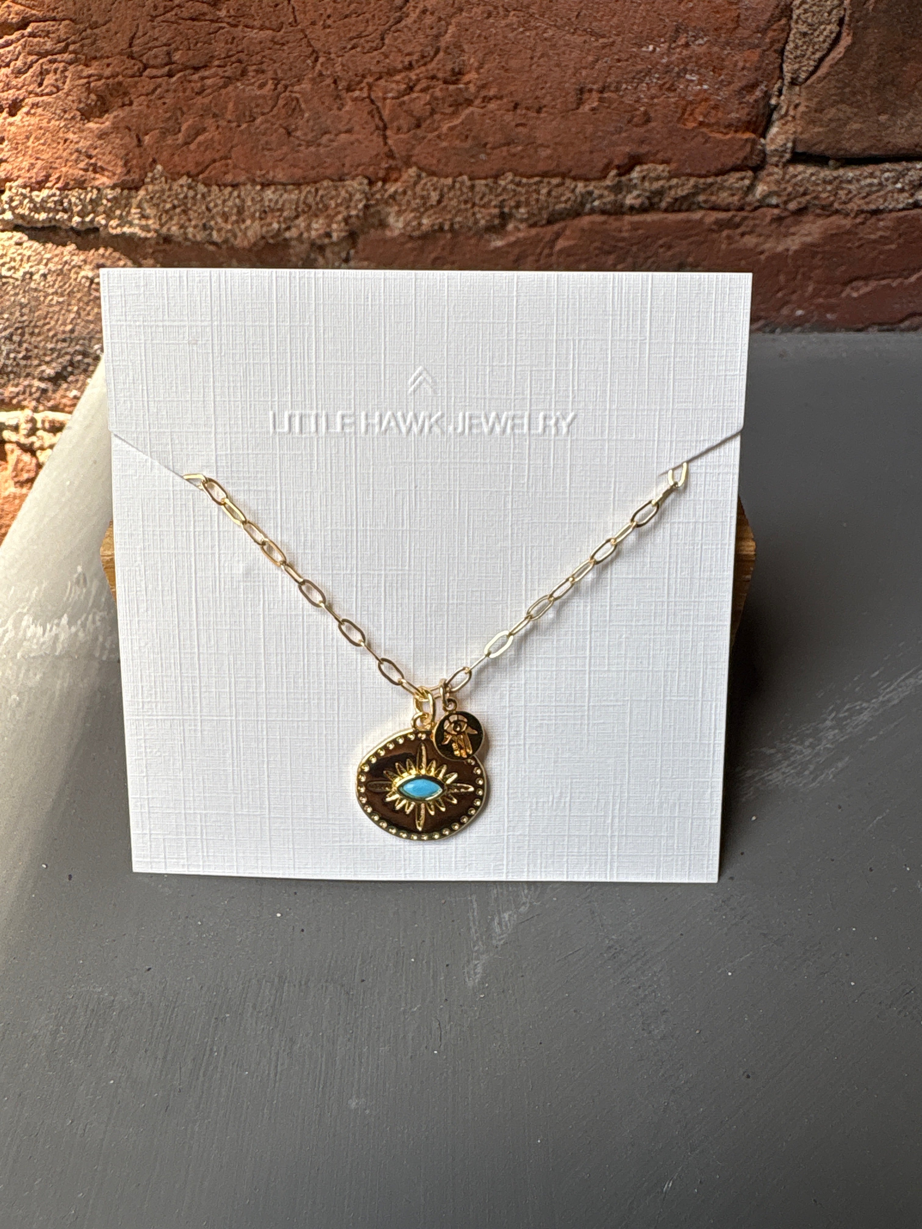 Little Hawk Jewelry - Hamsa Charm Necklace Accessories - Sloane Boutique