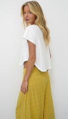 LnA Allie V-Neck Tee - White Women's Tops - Sloane Boutique